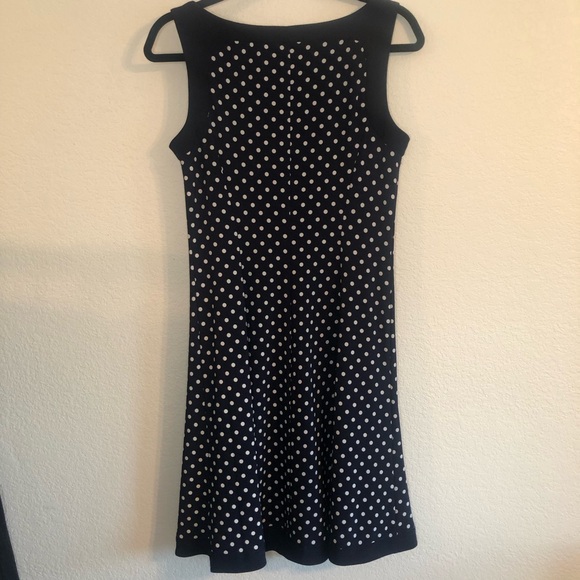 Chaps Black and White Polka Dot Dress - Picture 6 of 6